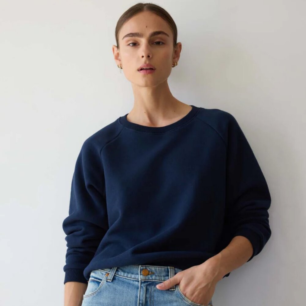 Jamie Haller The Daily Sweatshirt in Navy Blue Small